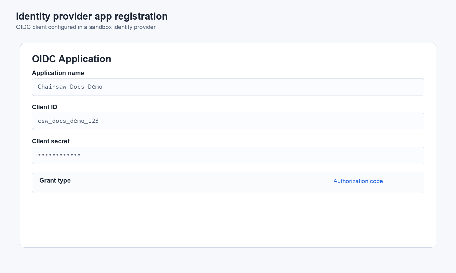 Identity provider app registration