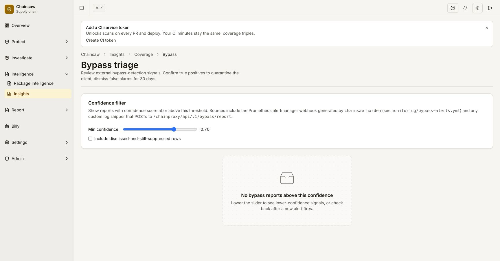 Bypass triage page